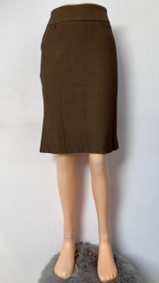 Hnedá sukňa Basic Zara (38)