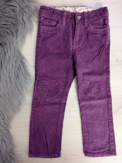 Fialové tenké menčestrové nohavice H&M (98)